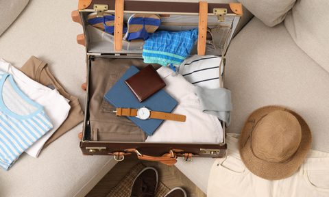 2024 airbnb summer travel destinations packing mans suitcase for