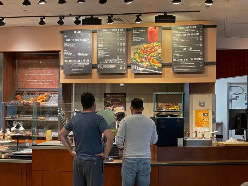 Panera Bread Menu Board