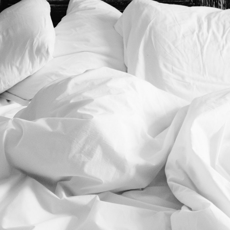 Pillows on a bed
