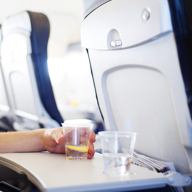 Water on a plane