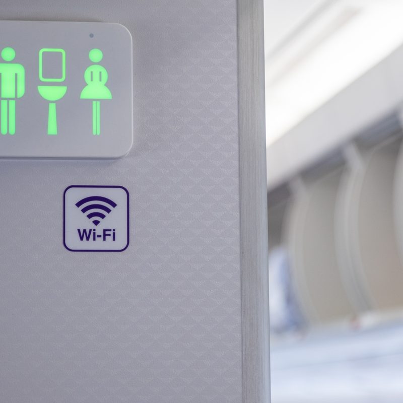 Lavatory on a plane