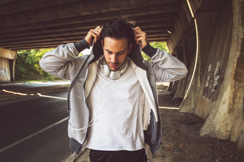 man with hoodie