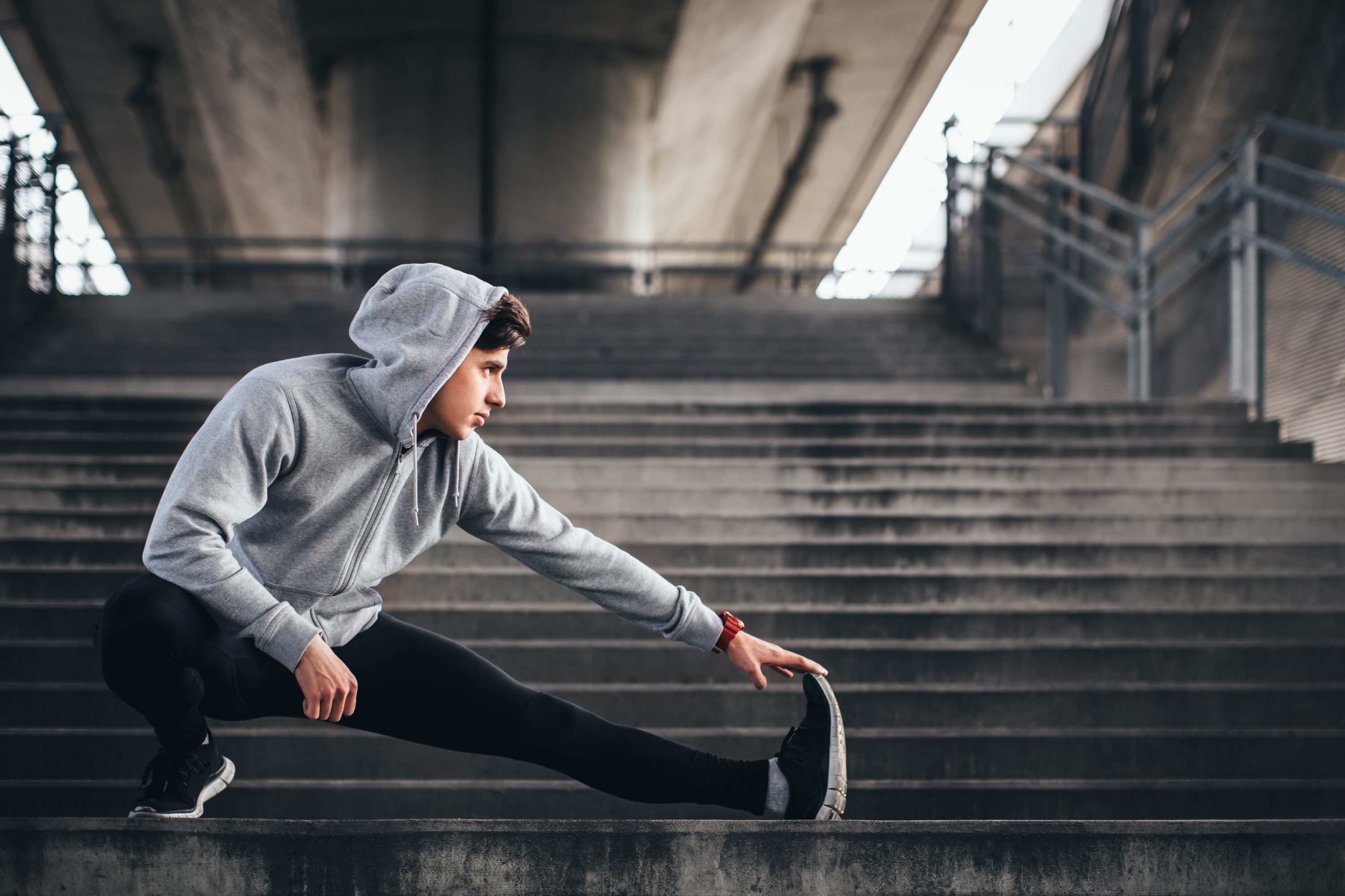 man wearing hoodie
