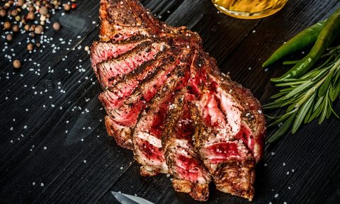 Sliced steak