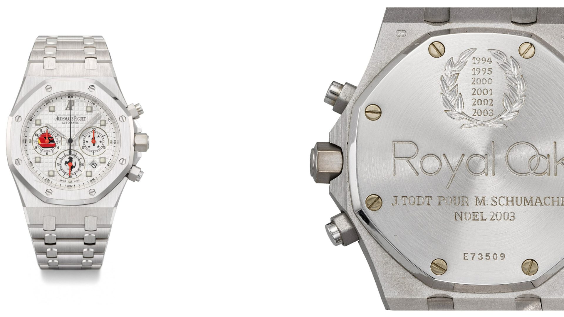 Michael Schumacher's white gold Audemars Piguet Royal Oak