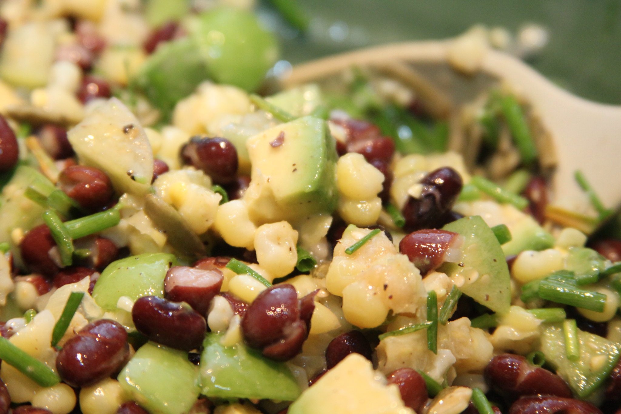 Avocado, black bean, and corn salad