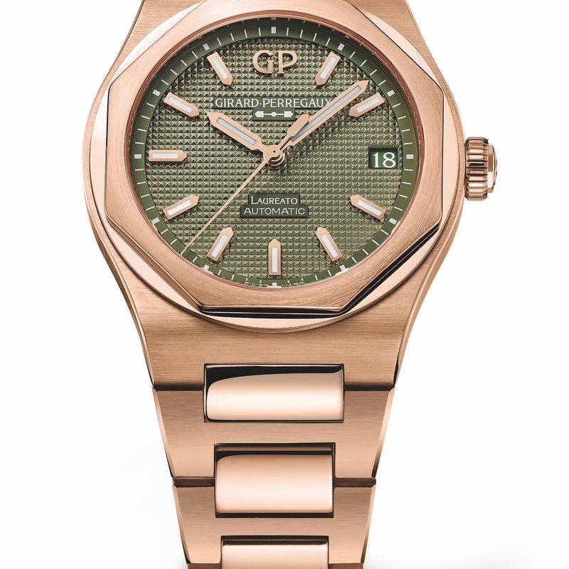 Girard Perregaux Laureato sage green dial