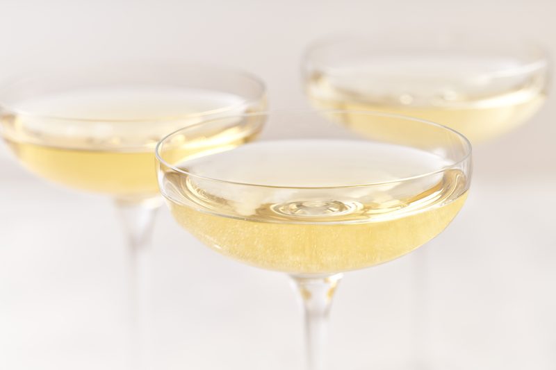 Three glasses of champagne