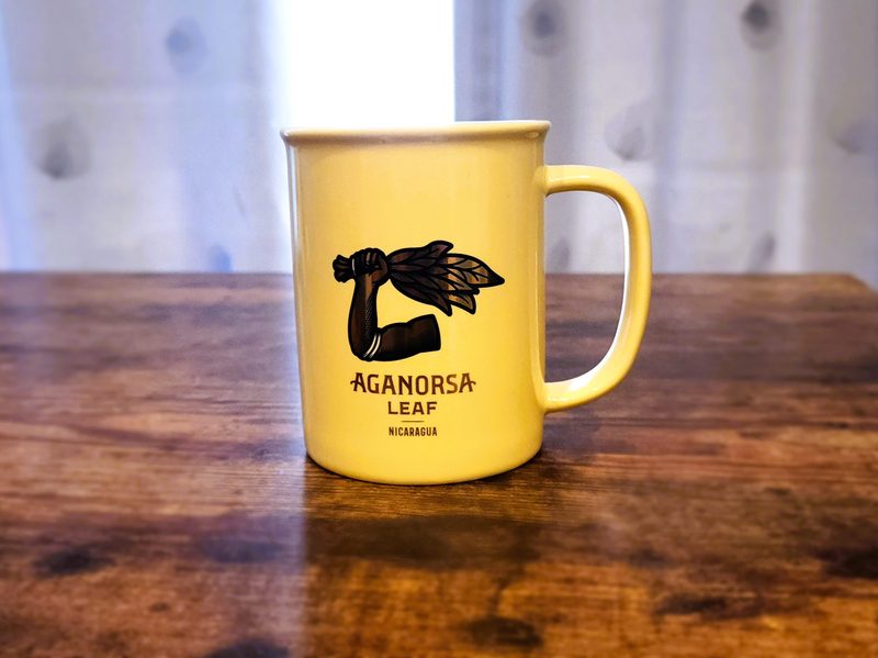 Aganorsa leaf coffee mug available for free with box purchase
