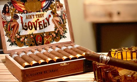 Ain't They Lovely cigar box with original artwork from Green Bay's Ain't They Lovely cigar company.