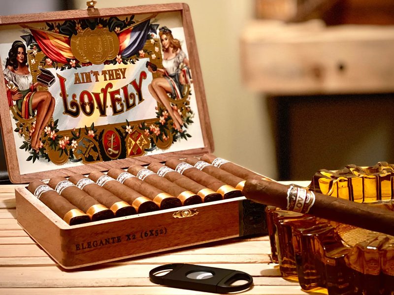 Ain't They Lovely cigar box with original artwork from Green Bay's Ain't They Lovely cigar company.
