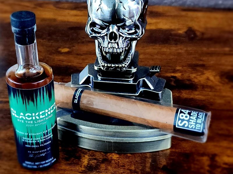 BLACKENED Rye the Lightning and S84 Shade to Black with skull lighter
