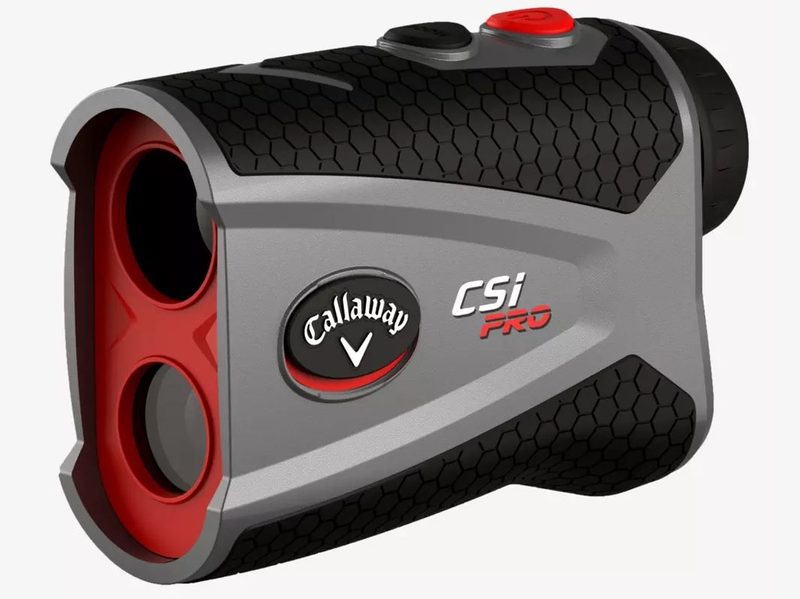 A side view of the Callaway CSi Pro laser rangefinder for golf.