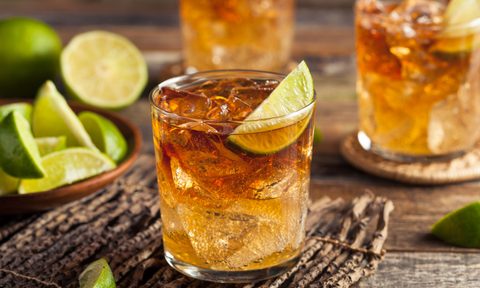 Dark and Stormy cocktail