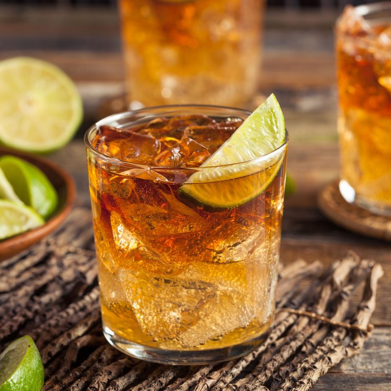 Dark and Stormy cocktail