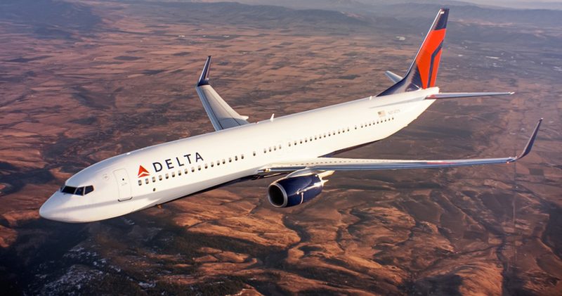 Delta Airline airplane flying