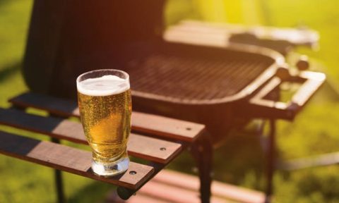 Grill and beer