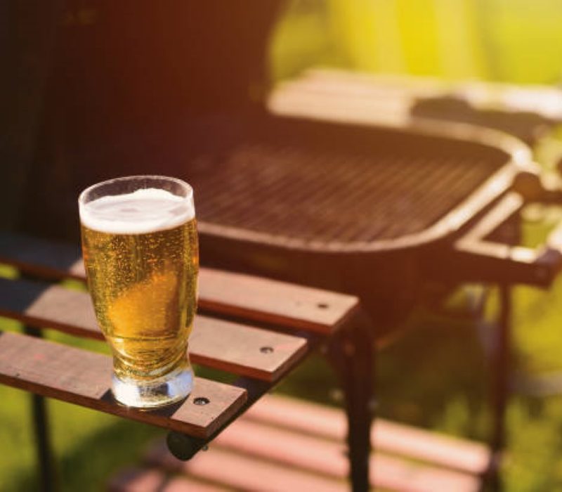 Grill and beer