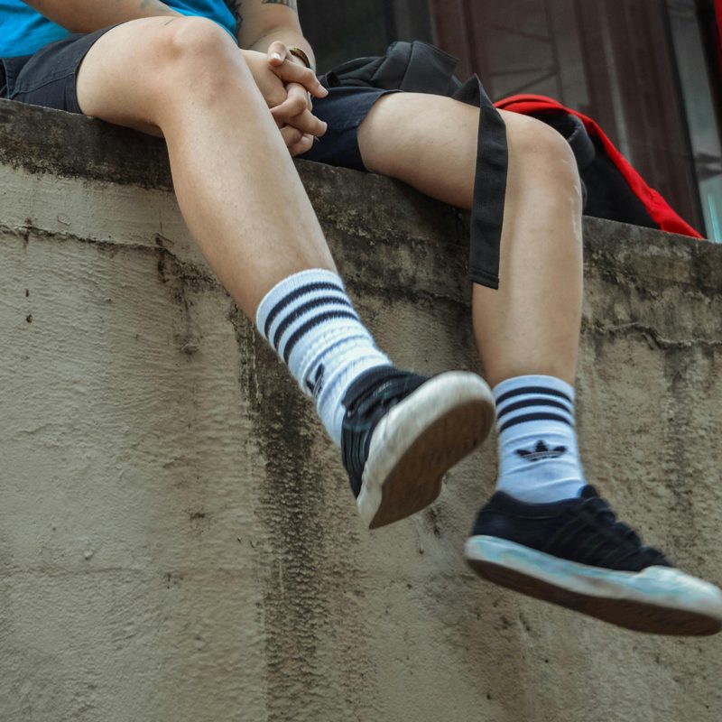 Man in tall socks