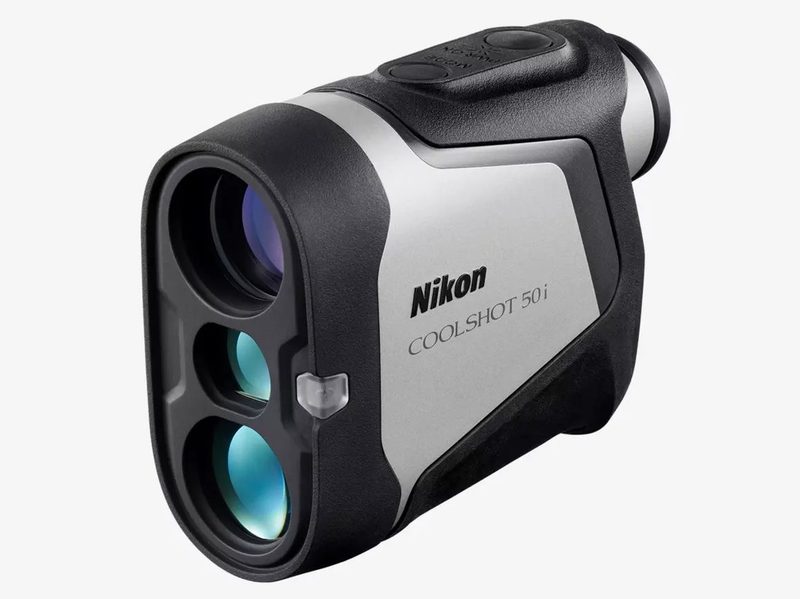 A side view of Nikon's Cooshot 50i rangefinder.