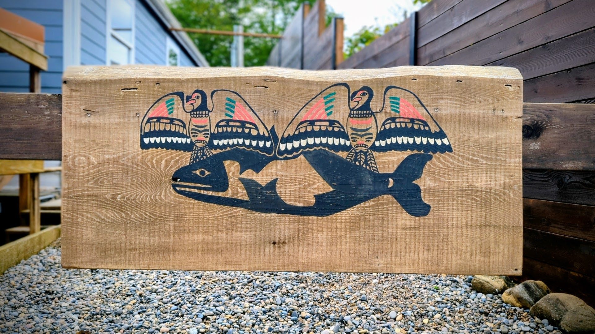 A public artwork in the Makah Tribe, Neah Bay