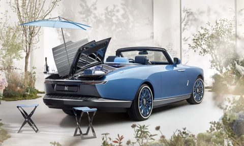 cool luxury car features rolls royce boat tail