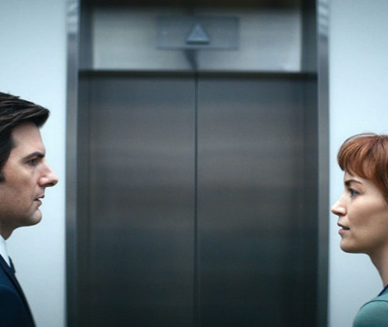 Adam Scott and Britt Lower in Severance.