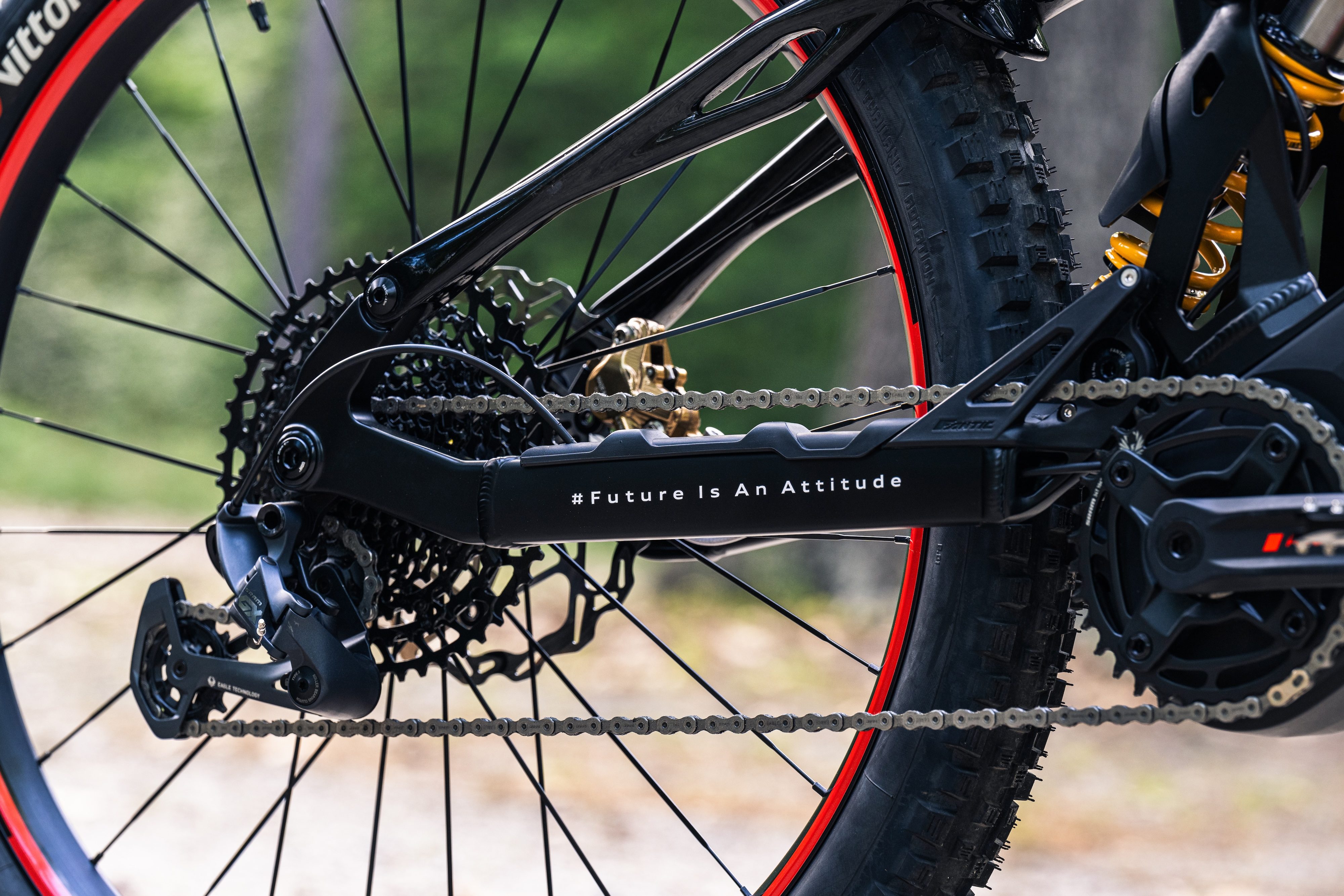The Audi eMTB's drivetrain
