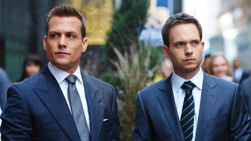 Gabriel Macht and Patrick J. Adams in Suits.