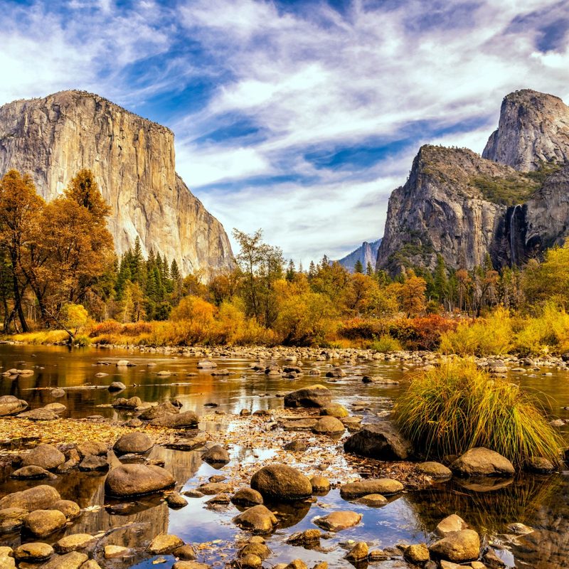 Yosemite National Park water and mountains