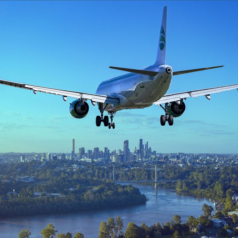 Airplane in the air