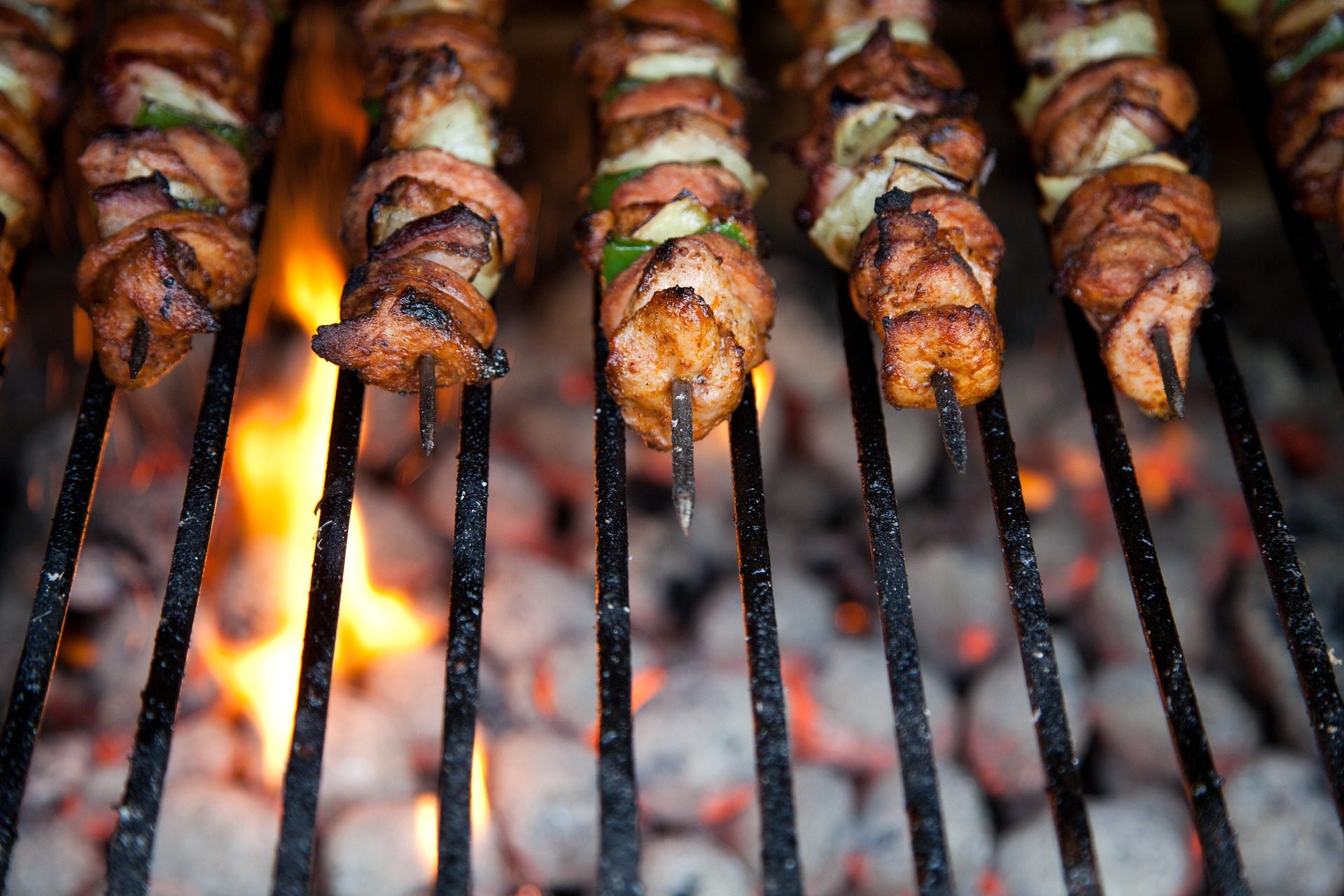 Kabobs on the grill