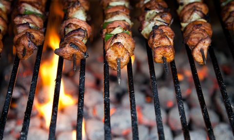 Kabobs on the grill