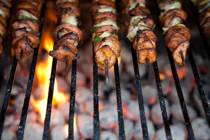 Kabobs on the grill