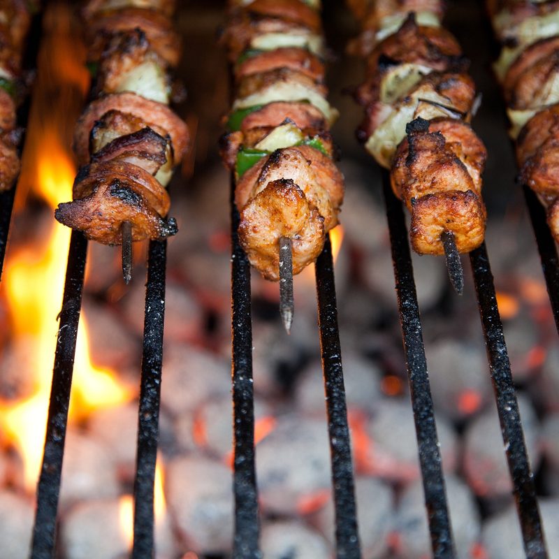 Kabobs on the grill