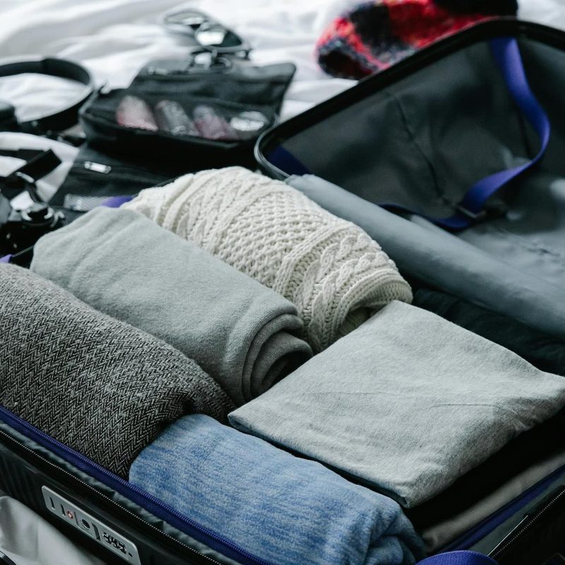 Clothes in a suitcase