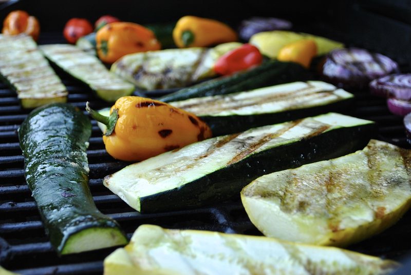 Vegetables on grill