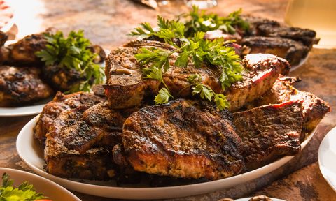 Steaks on a plate
