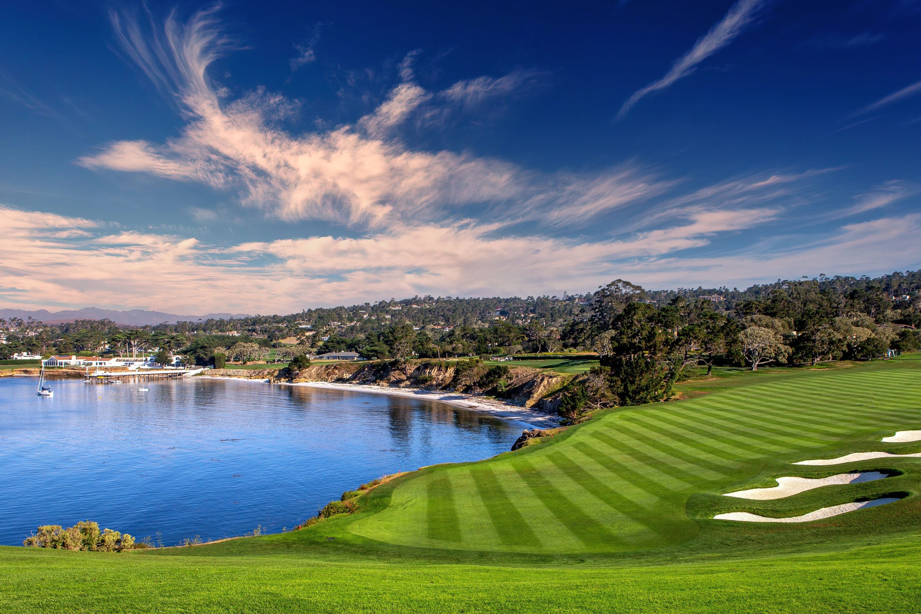 A view of Pebble Beach golf course, Hole 6, Monterey, California, USA