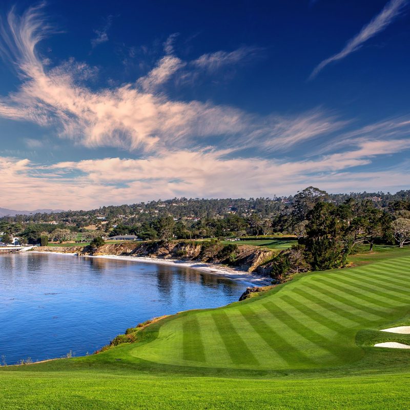 A view of Pebble Beach golf course, Hole 6, Monterey, California, USA