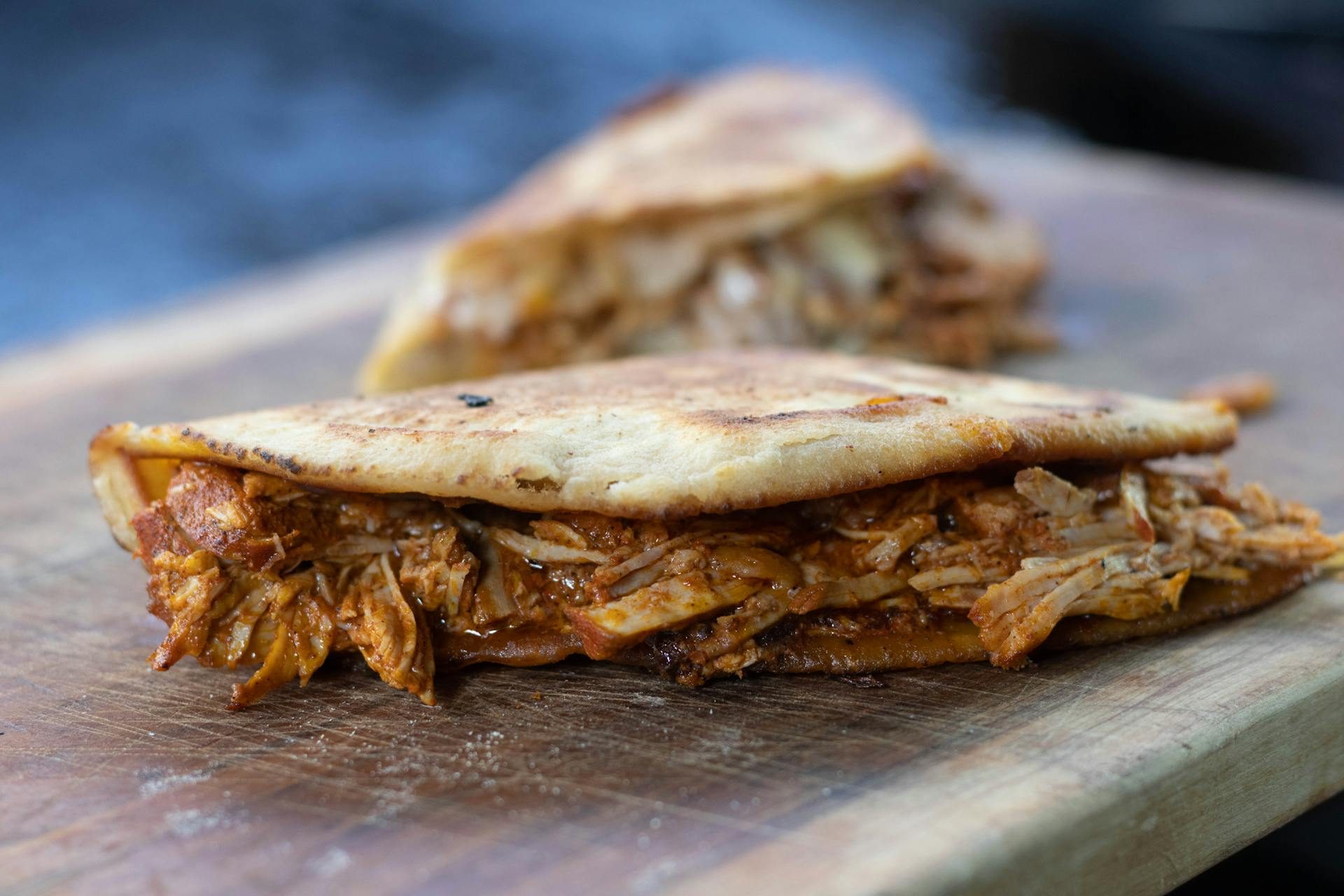 Pulled pork in flatbread