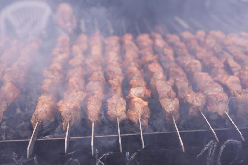 Kabobs on the grill
