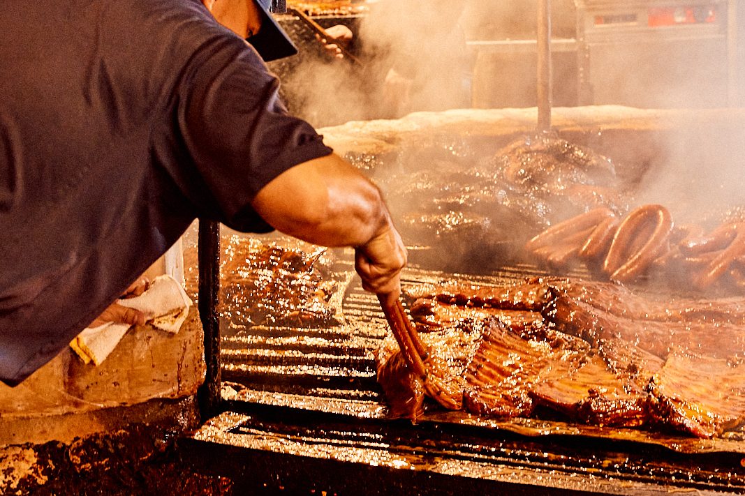 Salt Lick BBQ grilling.