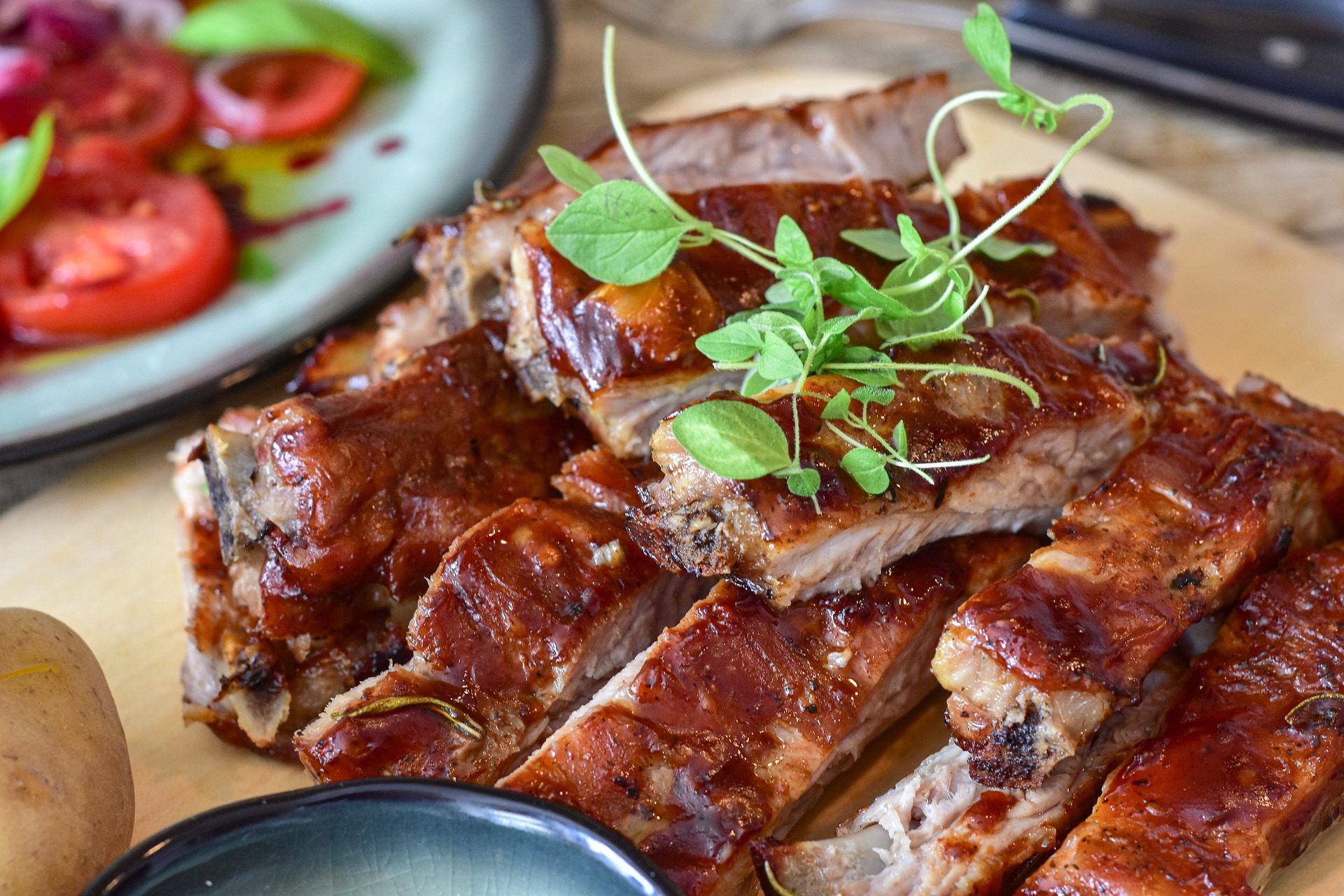 Ribs on a table