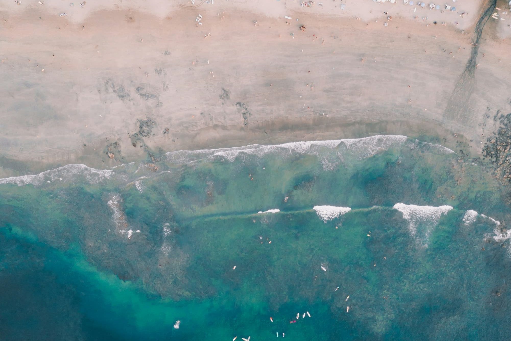 top view of ocean