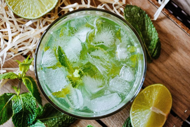 Mojito overhead shot