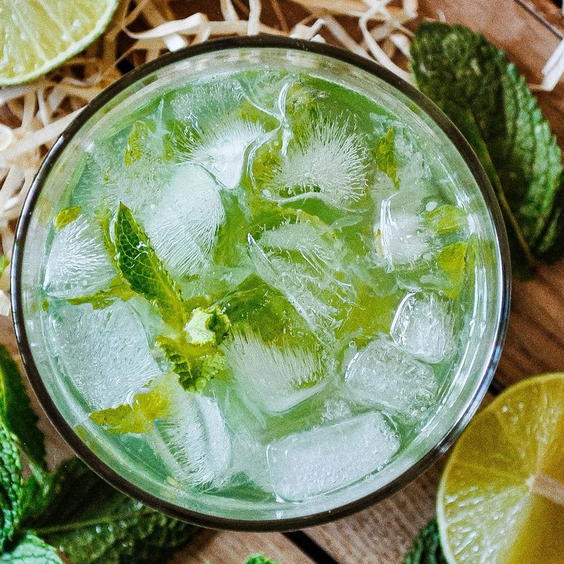 Mojito overhead shot