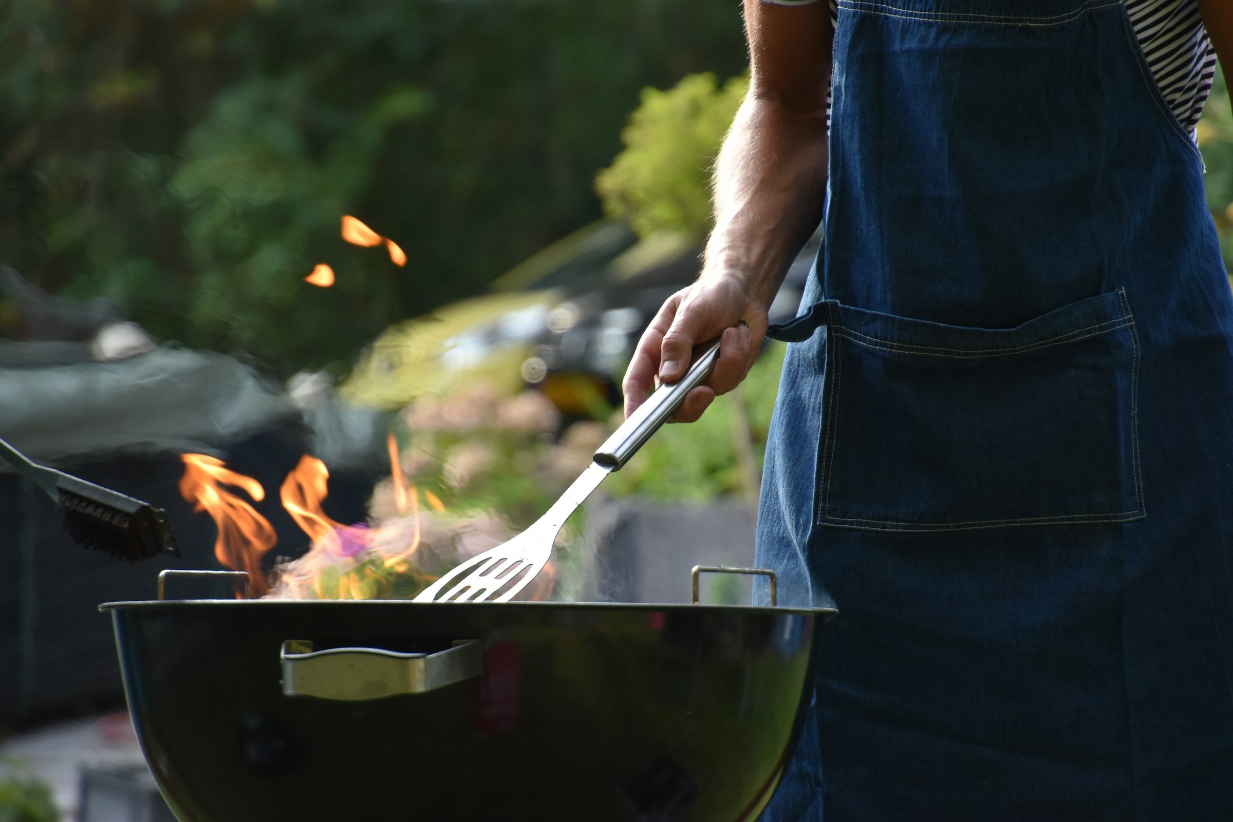 Man grilling