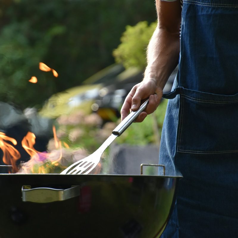 Man grilling
