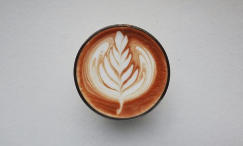 Latte with design in the foam